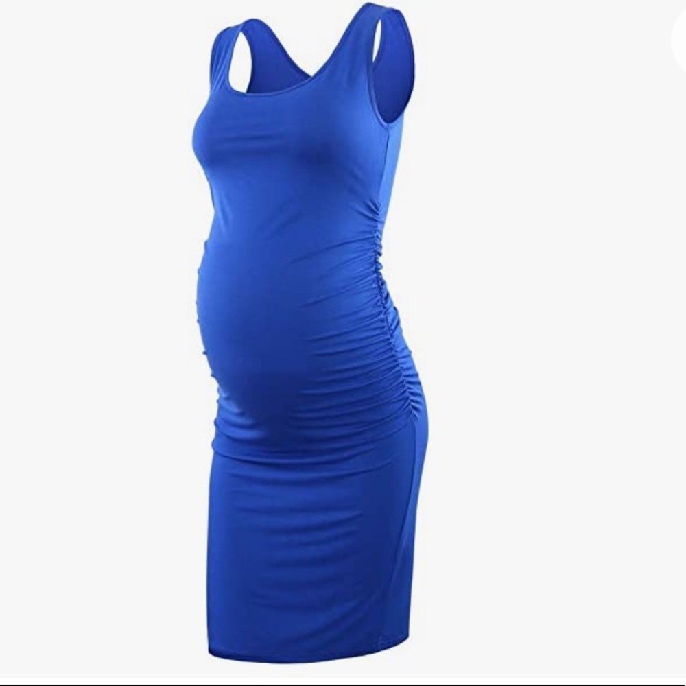 Maternity Sleeveless Tank Dress Slim Fit Gown for Pregnant Women ( BNIP )